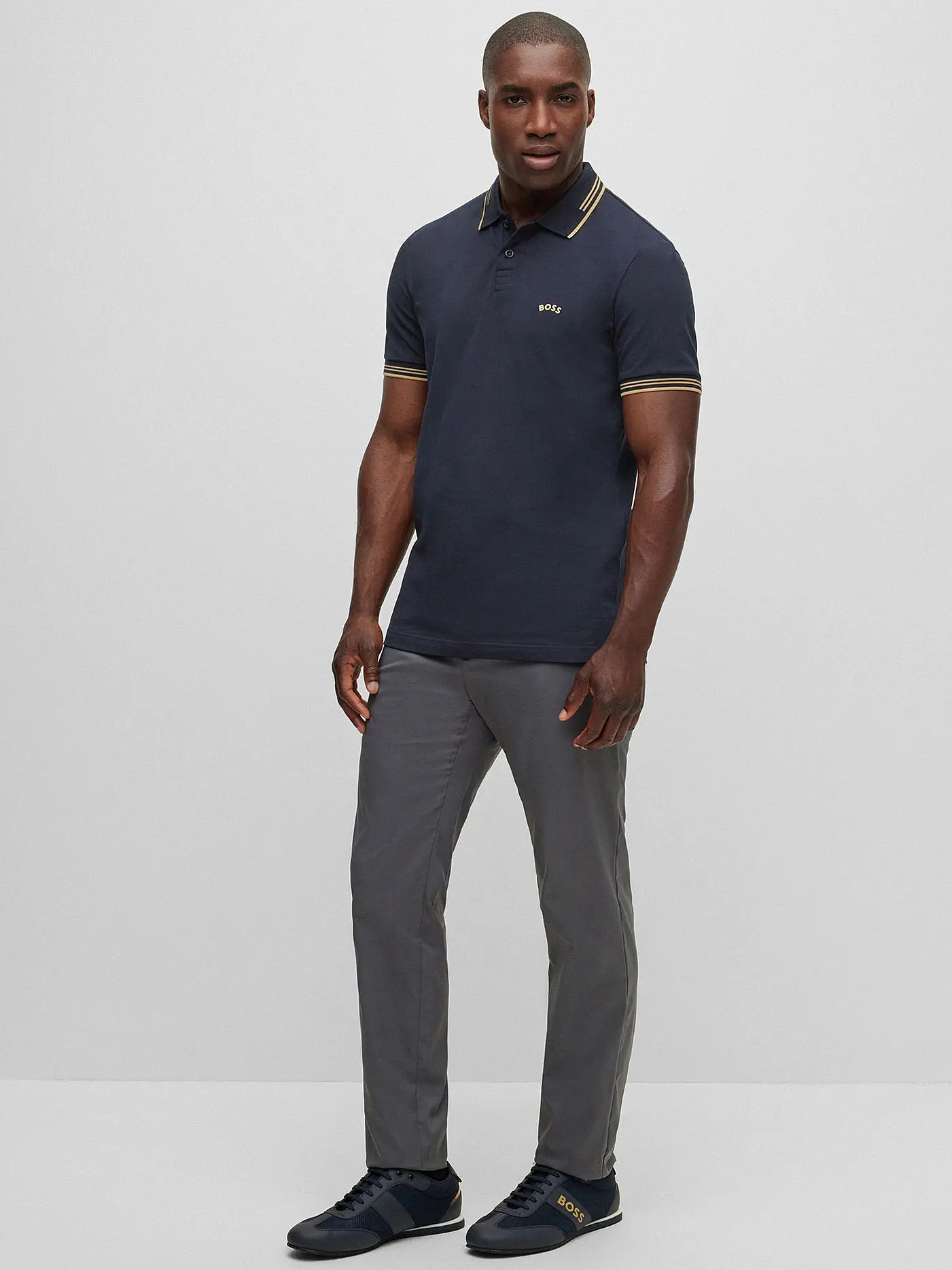 BOSS | Poloshirt Slim Fit PAUL CURVED | dunkelblau